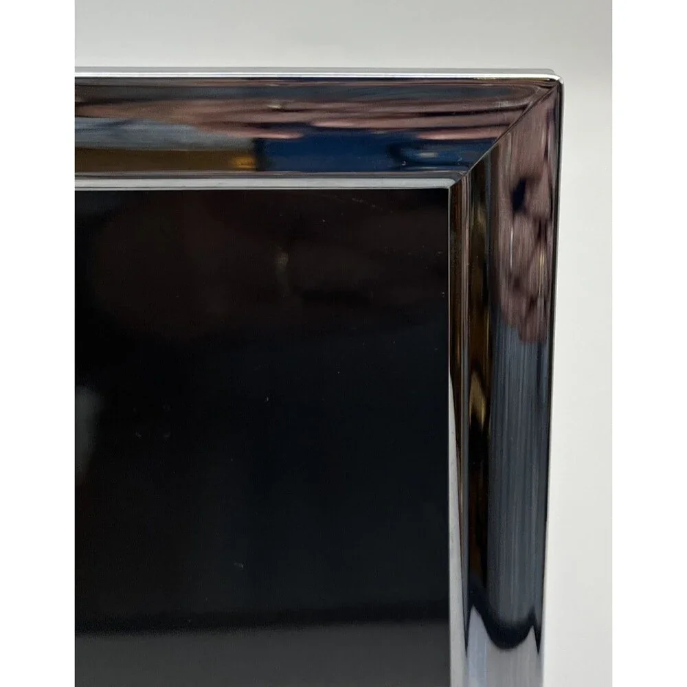 Lot of 2 Burnes of Boston Silver Picture Frames 6x6 Square Chrome Minimalist